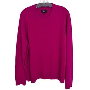 Banana Republic Cashmere Sweater Crew Neck Fucshia XL Pullover Cozy Soft Women’s